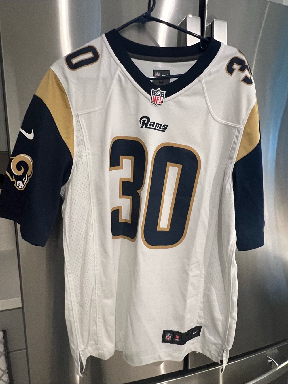 NFL On Field Nike White and Navy Jersey Label - Size M